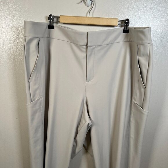Athleta Stellar Straight Crop Pants Size 24 Travel Work Office Athleisure Tan - Picture 5 of 13